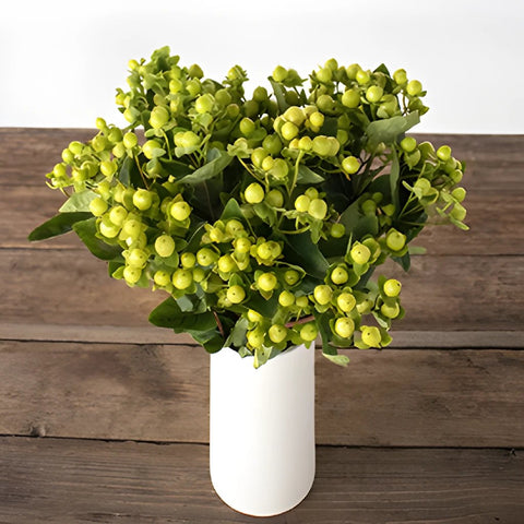 Lime green hypericum berry flowers for delivery