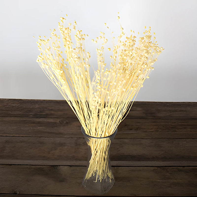 Dried linum flax DIY wedding flowers