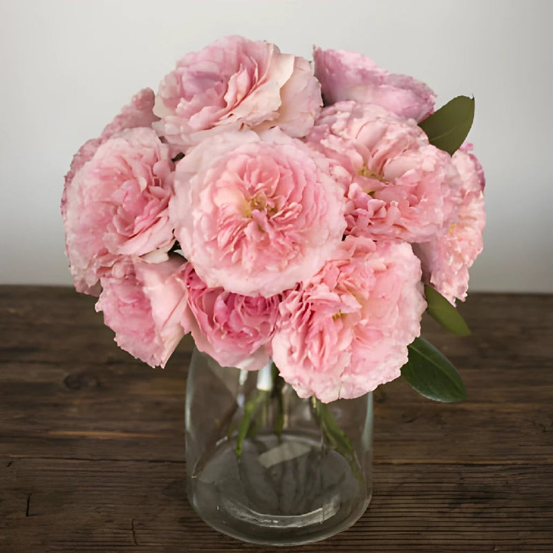 Mayra Pink Garden Wholesale Roses In a vase