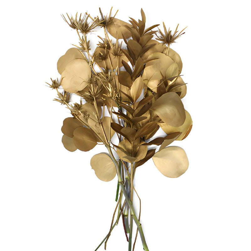 Metallic Gold Greenery DIY Flower Kit Bunch