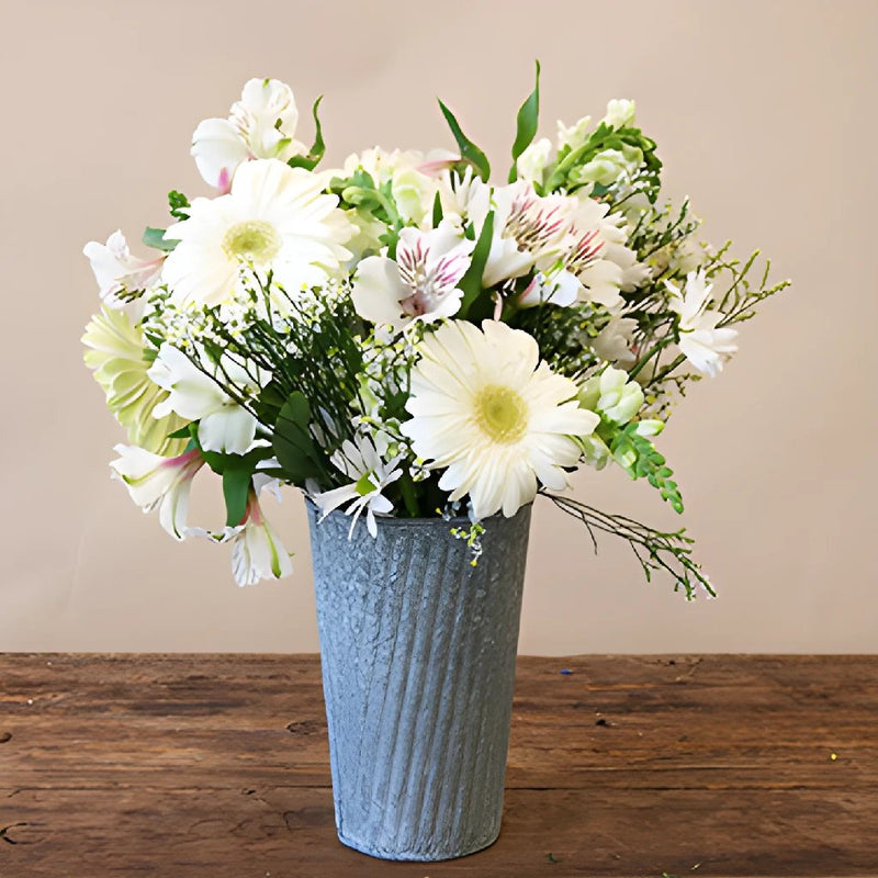 Monochromatic White DIY Flower Kit In a Vase