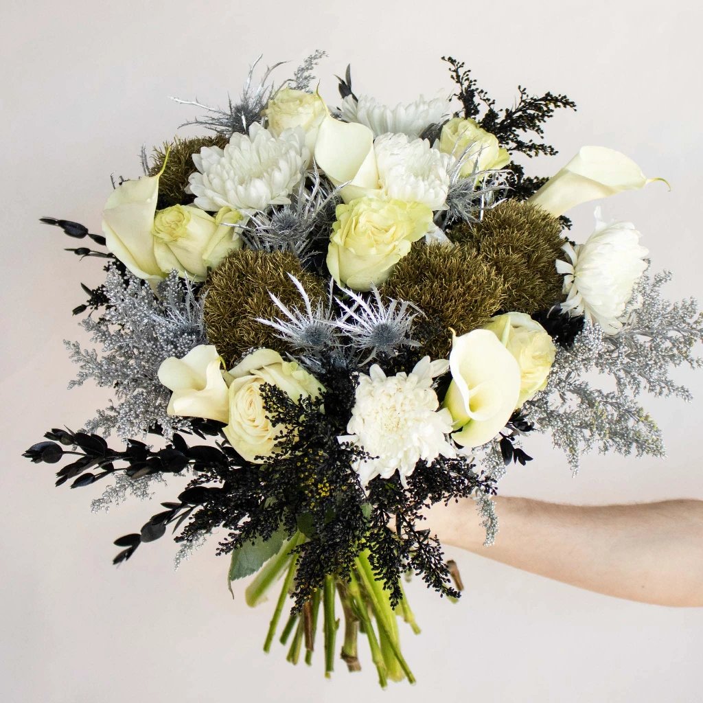 New Beginnings Silver and Gold Bouquets