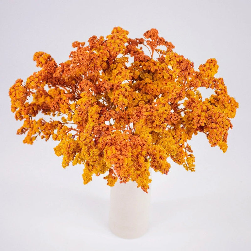 Orange Enhanced Estelle Filler Flower Bunch in Vase