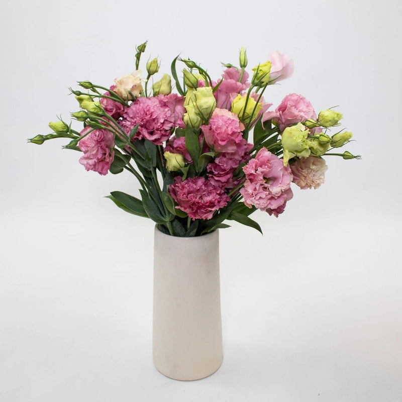 Pink Lisianthus Flower Bunch in Vase