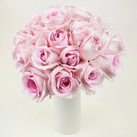 Pink Porcelain Roses in a Vase