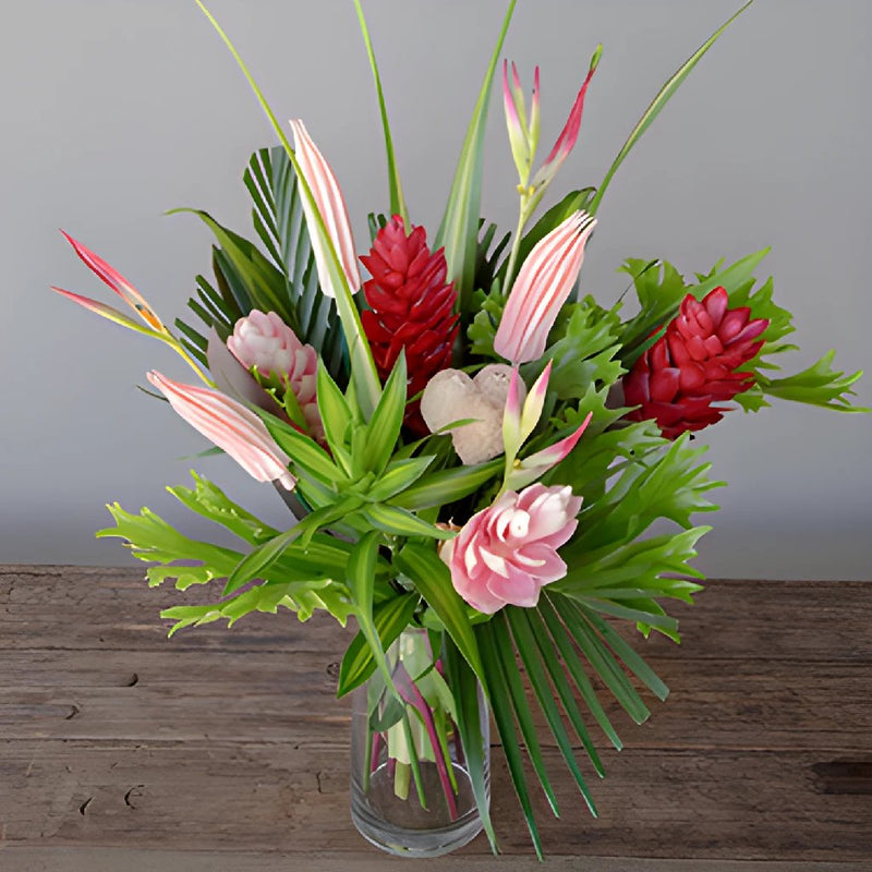 Pink Tropical Mermaid Miracle DIY Flower Kit In a Vase