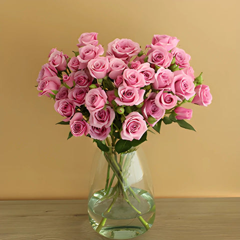 Pinky Lavender Spray Wholesale Roses In a vase