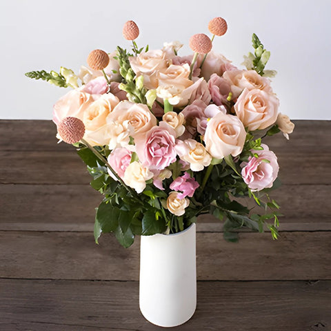 Dreamy Peach Flowers Arrangement