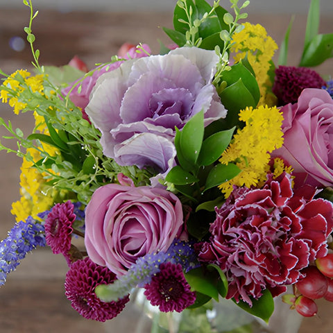 Purple Themed Event Flower Centerpieces