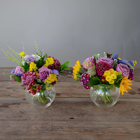 Purple Themed Event Flower Centerpieces