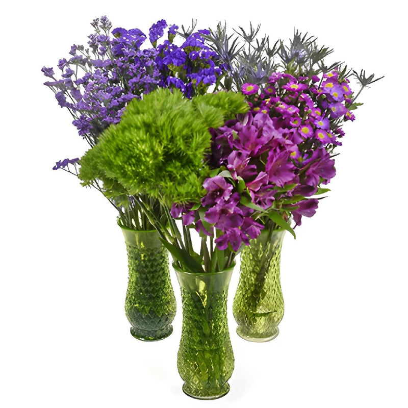Purple Textured Filler DIY Flower Kit In a Vase