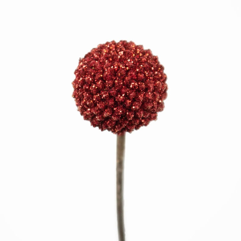 Buy Wholesale Craspedia Billy Balls Glitter Red Flower in Bulk - Fi...