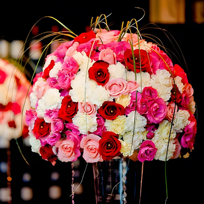 Choose Your Color Rose and Carnation DIY Flower Kit In a Vase