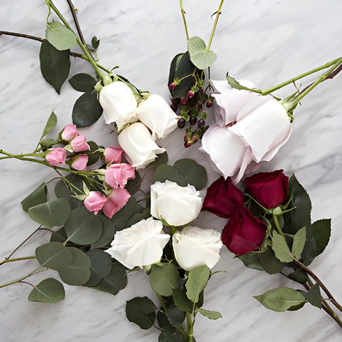 Royal Romantic DIY Flower Kit Flatlay