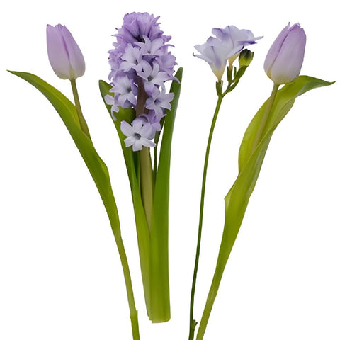 Spring Bulbs Lavender DIY Flower Kit Flatlay