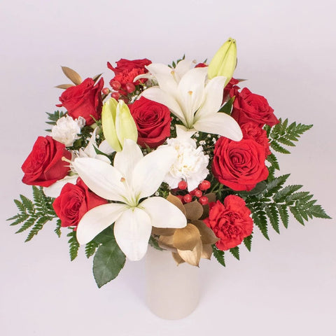Be Merry Red Rose Flower Arrangement