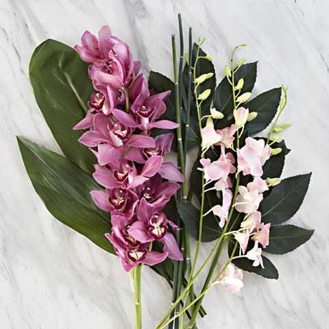Tropical Orchid DIY Flower Kit Flatlay