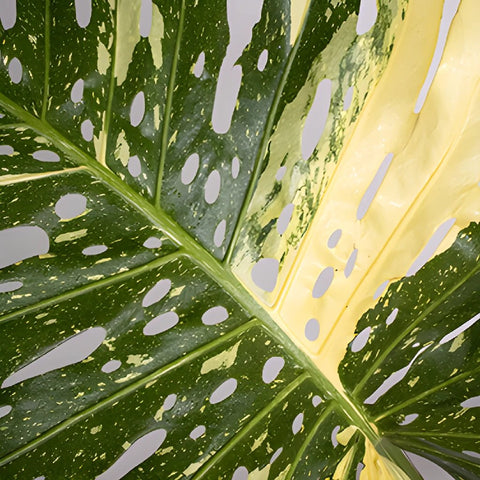 Wholesale greenery monstera leaves small variegated