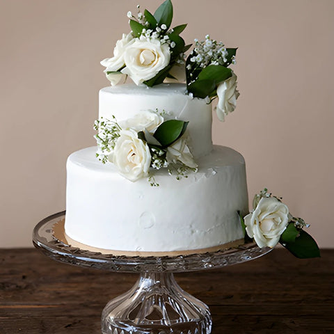 White Rose Cake Flower