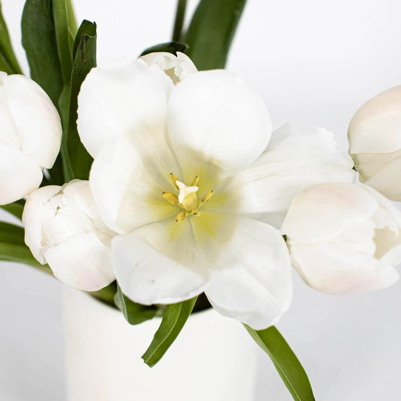 white tulips wedding